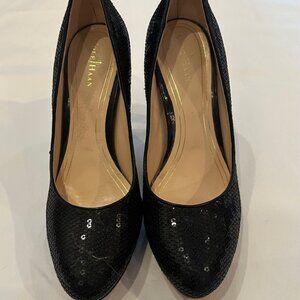 Cole Haan Black Sequin Pumps Size 8.5 B